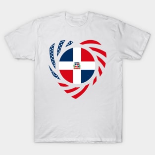 Dominican American Multinational Patriot Flag (Heart) T-Shirt